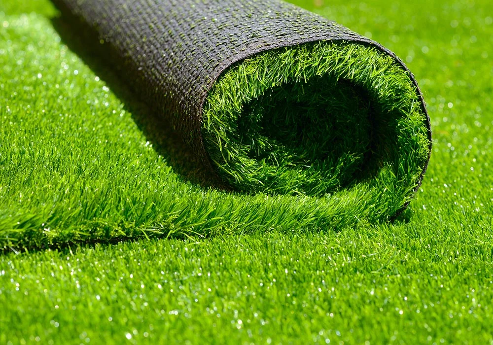 Articicial-green-Grass-roll-close-up
