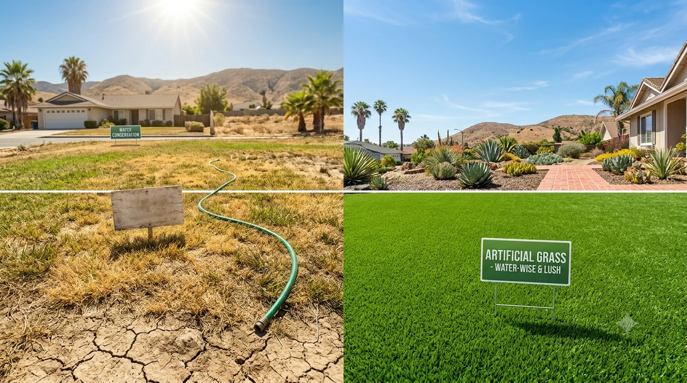 Artificial Grass Vs Real Grass In Drought-Prone California